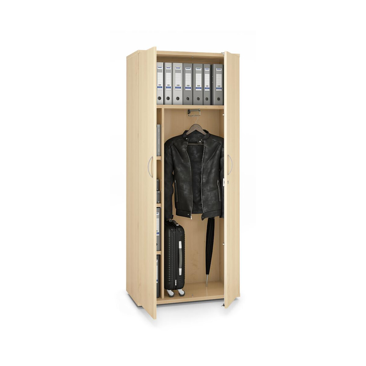 Garderobenschrank MULTI M pro, Ahorndekor, B800 x T420 x...