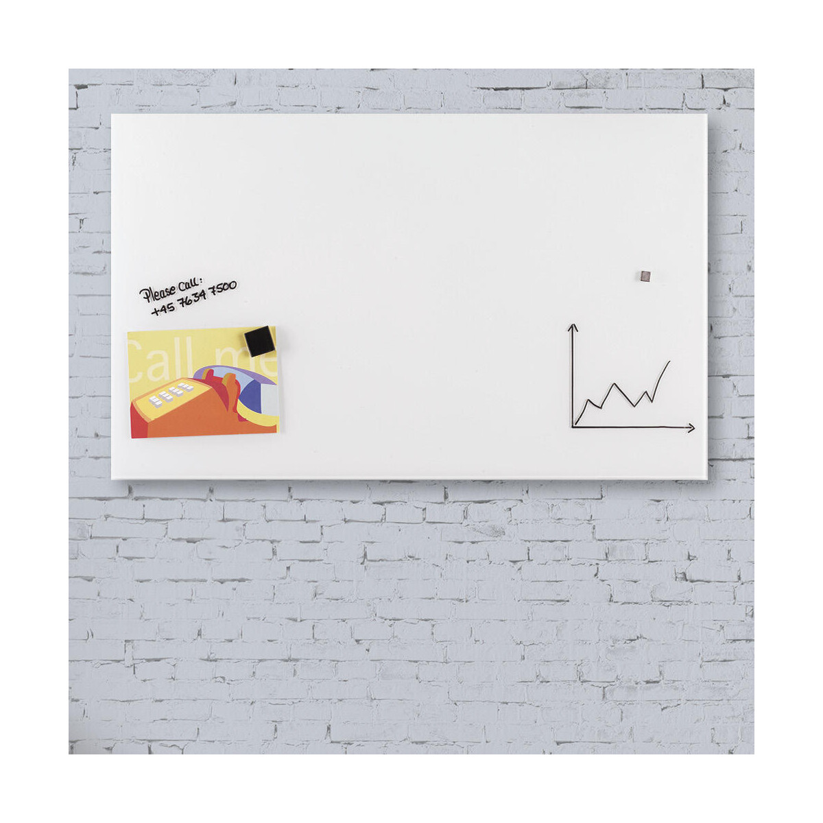 Whiteboard aus Glas - beschreibbar und magnethaftend